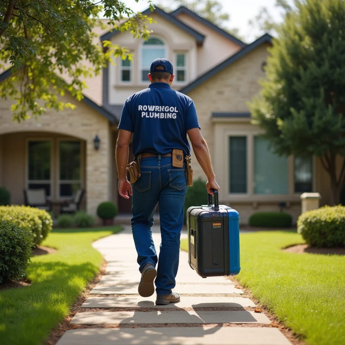 Plumbing service on location in Castle Hills, TX