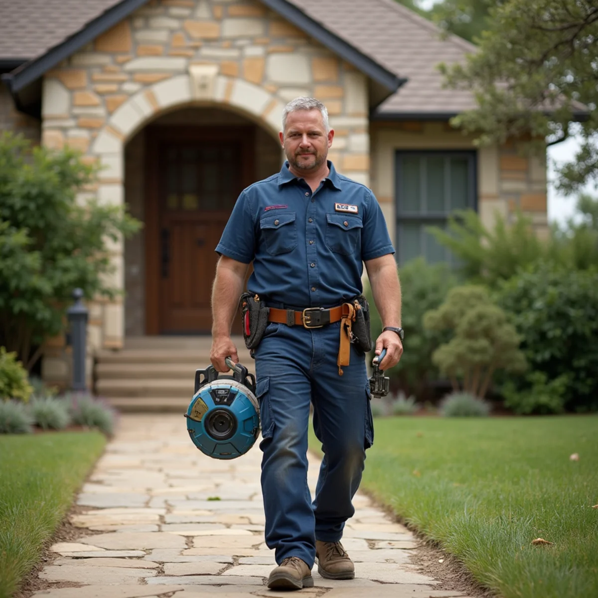 Plumbing service on location in San Antonio, TX